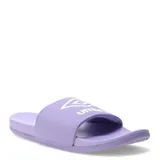 Chanclas Umbro Profoam Lady color lila con logo blanco.