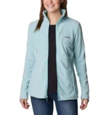 Campera polar Columbia Basin Trail III Full Zip para mujer, color azul marino. Con cierre frontal completo y bolsillos laterales con cierre.