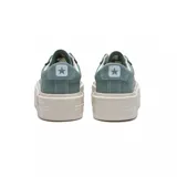 Championes Converse Chuck Taylor All Star Cruise de lona color verde agua con cordones blancos y plataforma segmentada color crema.