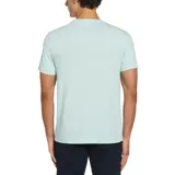 Remera celeste con estampa centrada de un pingüino con moño y el texto "An Original Penguin by Munsingwear".