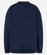 Sweater azul marino de algodón con cuello redondo y mangas largas. Estampa frontal con la frase "Monte Carlo Monaco" en letras blancas y celestes.