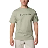 Remera de hombre Columbia de manga corta, color negro, con logo de la marca estampado en el pecho y en la manga.