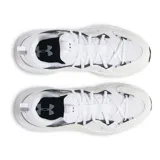 Championes Under Armour modelo Infinite Mvmnt, color blanco con detalles en negro y gris. Capellada de malla transpirable con revestimientos sintéticos, entresuela con amortiguación UA HOVR+ y suela de goma.