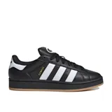 Championes de cuero negro con detalles en blanco y suela de goma.