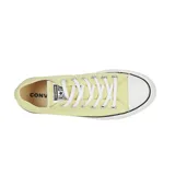 Championes Converse Chuck Taylor All Star Lift, color amarillo pastel, con plataforma blanca y detalles en negro.