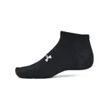 Medias deportivas Under Armour unisex, de corte bajo, color negro con logo blanco.