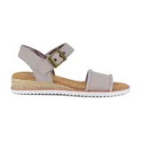 Sandalias Skechers Desert Kiss color beige con plataforma de yute y plantilla Memory Foam.