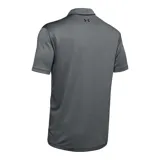 Chomba Under Armour Tech Polo para hombre, de color negro con logo en el pecho y detalles en gris en el cuello. Confeccionada con tejido UA Tech™ de secado rápido y corte holgado.