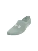 Medias invisibles Under Armour Breathe Lite Ultra, color verde agua con logo en el empeine.