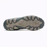 Bota de senderismo Merrell Accentor 3 Mid WP color marrón topo y detalles en gris oscuro. Fabricada con parte superior de piel de ante y malla, forro de malla transpirable, puntera protectora de goma y suela de goma con tacos de 5mm.