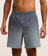 Bermuda deportiva masculina, color verde azulado con efecto degradé, cintura elástica con cordón de ajuste interno y forro de tela.