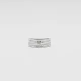 Anillo de plata 925 con circonia cuadrada engarzada.