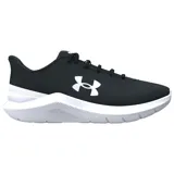 Championes Under Armour Phade RN 3 para mujer, color negro con logo blanco y suela blanca. Ideales para running.