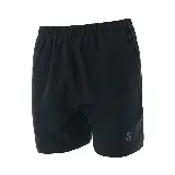 Short deportivo negro de running Topper Zeal II, con cintura elástica y logo estampado en la pierna.