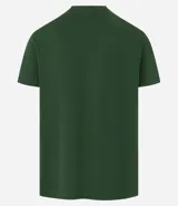 Remera verde oscuro de algodón con cuello redondo y mangas cortas. Estampa frontal con la palabra "MOVEMENT" y un diseño de brújula.