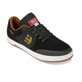 Zapatillas Etnies Marana X Independent negras con detalles en dorado y suela blanca.