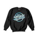 Buzo negro de algodón con el logo de la banda The Strokes estampado en el frente.