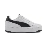 Zapatillas Puma Court Lally Skye blancas con detalles en negro, de estilo deportivo y plataforma.