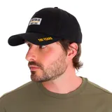 Gorra color ocre con parche frontal con el logo de Caterpillar y la leyenda "A Tractor Co. Since 1925". Tiene visera curva y correa ajustable en la parte posterior.