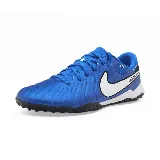 Championes de fútbol Nike Legend 10 Academy TF, color azul con detalles en blanco y negro.