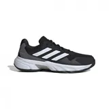 Championes Adidas Courtjam Control 3 para hombre, color negro con detalles en blanco y gris.
