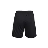 Short deportivo Nike Strike negro con paneles laterales en gris y logo blanco estampado. Confeccionado con tecnología Dri-FIT para mantener la transpirabilidad y la comodidad.