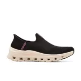 Championes deportivos Skechers Slip-ins Glide Step Pro Everyday Citizen, color negro, con diseño sin cordones, capellada de tejido Stretch Fit, plantilla Air-Cooled Memory Foam y entresuela Glide-Step geométrica.