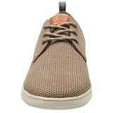Zapatilla urbana Hush Puppies modelo Port, color tostado, con capellada de cuero y malla, cordones y suela con tecnología ZeroG de EVA.
