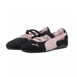 Zapatilla Puma Speedcat Ballet SD, color negro con detalles en blanco y suela de goma.