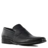 Zapato de vestir Lombardino para hombre, color negro, estilo mocasín con detalle de antifaz.