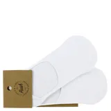 Pack de dos pares de medias blancas invisibles de algodón.