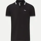 Remera polo regular fit color azul, con detalles de rayas en el cuello y manga.