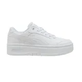 Championes Puma Rebound Femme Low blancos con plataforma, inspirados en el estilo retro del básquet.