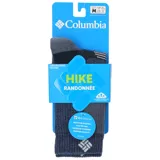 Calcetines de senderismo unisex Columbia Hike Crew Light, color gris y azul. Confeccionados con tecnología Omni-Wick para la absorción de la humedad, fibras drirelease® que alejan la humedad de la piel y tecnología Polygiene® Odor Crunch para eliminar olores. Cuentan con tecnología Adaptiv™ Lycra® de confort suave en el puño, sujeción reforzada en el talón (Heel Power™), amortiguación frontal en la pierna, ventilación de malla, soporte para el arco del pie y construcción con talón en Y.