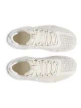 Zapatillas de entrenamiento Under Armour Tribase Reign 6, color gris con suela marrón.