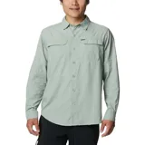 Camisa de manga larga color bordó con tecnología Omni-Shade Upf 50 Sun Protection y Omni-Wick. Cuenta con ventilación, mangas enrollables con soportes para lengüetas y dos bolsillos frontales con solapa.