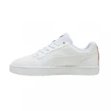 Championes Puma Caven 2.0 BMW MMS, color blanco con detalles en azul y rojo.