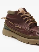 Zapatos de cuero color marrón con cordones, de la marca Satorisan, modelo Earth B.Premium.