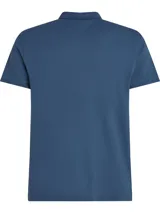 Chomba slim de algodón y elastano, de manga corta, con cartera de 2 botones y logo de Tommy Hilfiger.