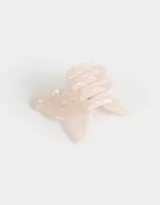 Broche para el pelo con forma de mariposa, de resina iridiscente.