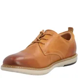 Zapato acordonado de cuero color caramelo, con plantilla hipoalergénica combinada con BLOOM® y suela de Eva con cortes que brindan mayor flexibilidad al caminar.
