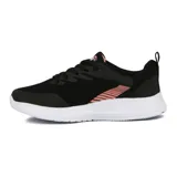 Championes deportivos Avia Darf para mujer, color negro con detalles en rosa y suela blanca.
