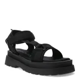 Sandalias deportivas Miss Carol estilo Teva, color beige, con tiras ajustables de velcro y plataforma track.