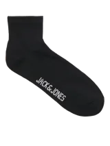 Pack de tres pares de medias deportivas invisibles Jack & Jones, color negro, con logo en el empeine.