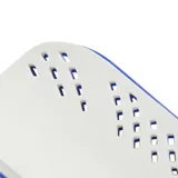 Canilleras Adidas Tiro Club azules con tres tiras blancas.