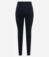 Calza legging deportiva color verde agua, de microfibra, con cintura ancha y bolsillos laterales.