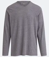 Remera de manga larga gris con cuello en V. Confeccionada en algodón y poliéster. Marca Blue Steel.