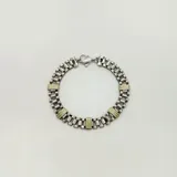 Pulsera de eslabones en plata 925 y oro.