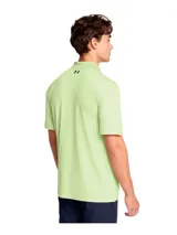 Remera polo Under Armour Matchplay para hombre, color gris jaspeado con logo negro en el pecho.