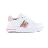 Championes deportivos American Sport Maggie, color blanco con detalles en rosa.